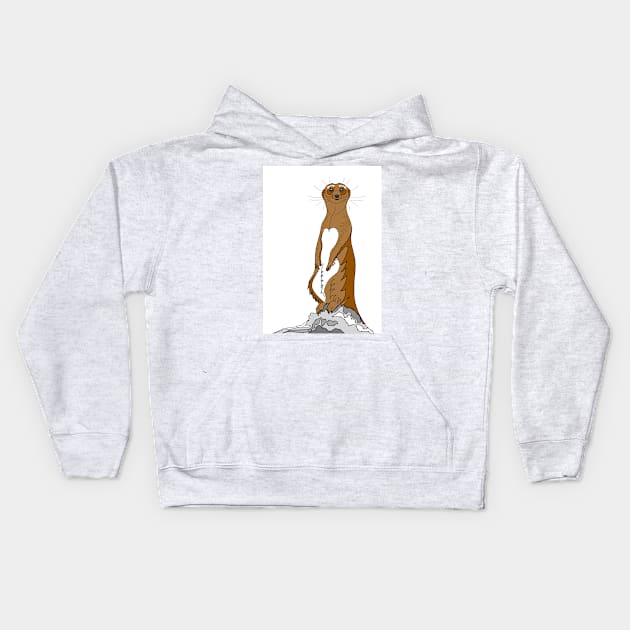 Meerkat Kids Hoodie by AdamRegester